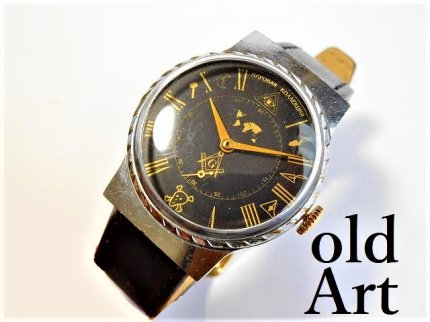 ビンテージフリーメイソンソビエト手巻き式腕時計ミリタリーウォッチ 