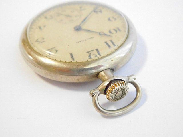 アンティーク1919年代Walthamウォルサム手巻き式懐中時計15石【M-11868 