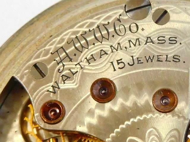 アンティーク1919年代Walthamウォルサム手巻き式懐中時計15石【M-11868 ...