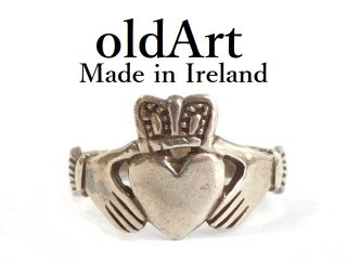 アイルランド製伝統的クラダリングスターリングシルバー製メンズ指輪18.5号【M-11864】