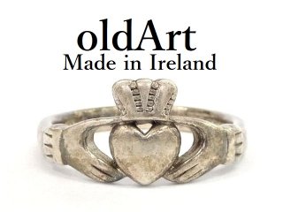 アイルランド製ShanOre社製伝統的な指輪クラダリングスターリングシルバーメンズ26.5号ホールマーク刻印【M-12283】