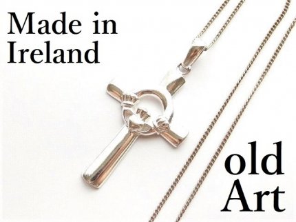 アイルランド製伝統的Claddaghクラダケルトクロス十字架スターリング