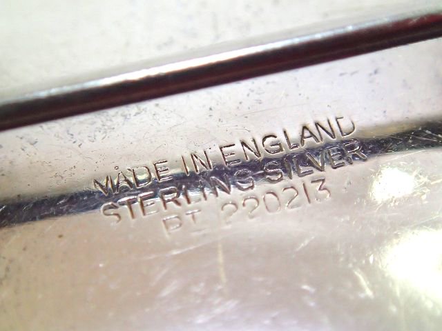 英国製アンティーク1920年代モルフォ蝶バタフライウィング純銀ピン