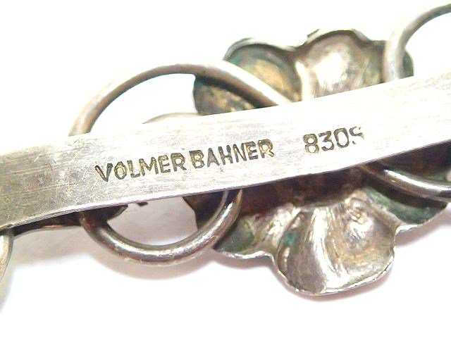 北欧デンマーク製1950年代ヴィンテージVolmer Bahner花植物弦シルバー
