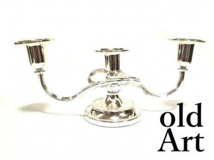 英国イギリス製アンティーク3灯燭台ろうそく卓上キャンドルスタンド