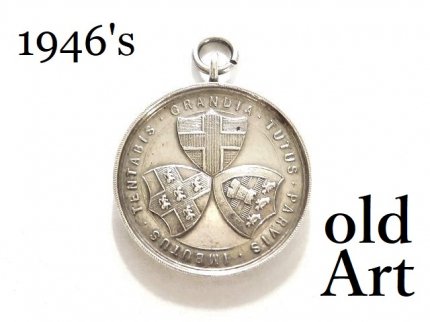 英国イギリス製1938年アンティークE&Co.工房シルバー銀製紋章 
