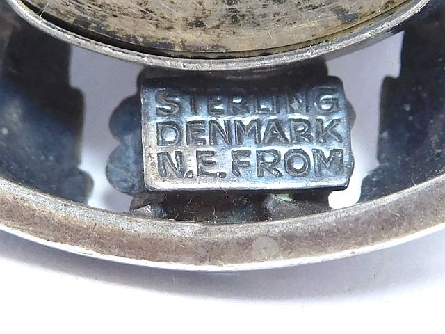 美品 デンマーク製ブローチ STERLING DENMARK SCF刻印 - アクセサリー