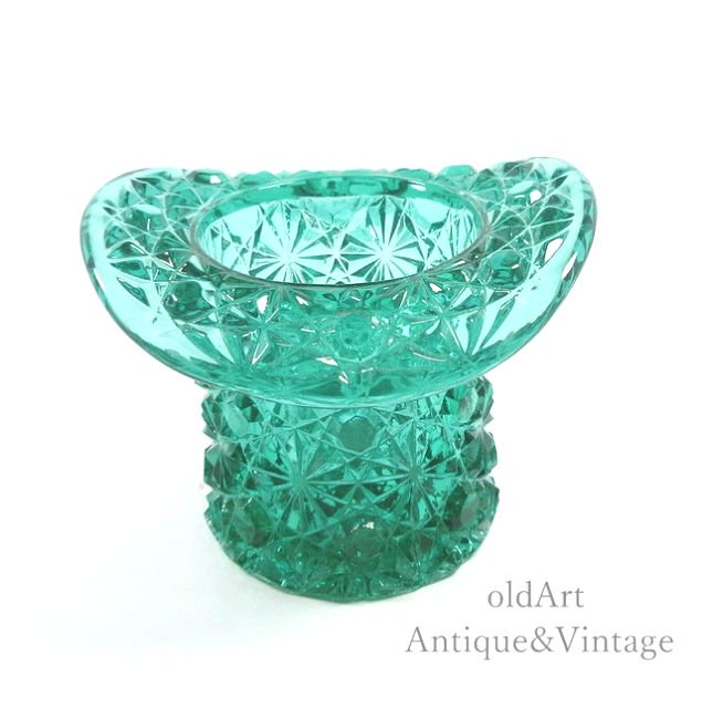 人気商品 ウランガラス ◯F11 ミニ花瓶 ヴィンテージ トップハット 