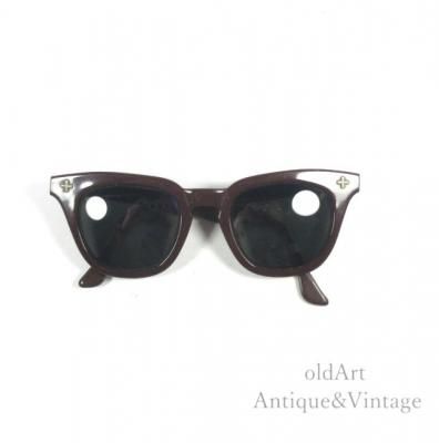 Bauschu0026LombボシュロムSAFETYヴィンテージ50'sメガネ眼鏡5 1/4 42ー22【N-20100】- Antique ＆  Vintage shop oldArt オールドアート