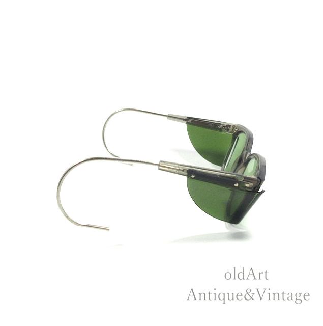 AmericanOpticalアメリカンオプティカルSAFETYヴィンテージ50'sメガネ眼鏡48ー24 Silvercolor【N-20125】-  Antique ＆ Vintage shop oldArt オールドアート