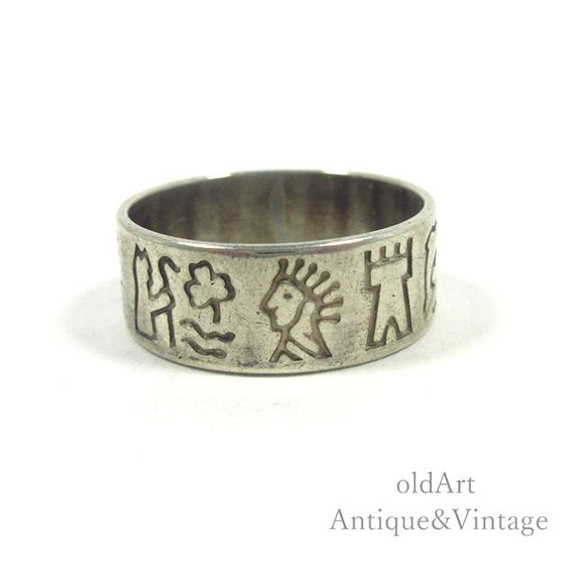 アイルランド製アイリッシュケルト古代伝統シルバー製メンズリング指輪