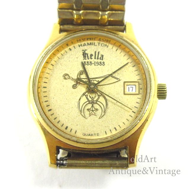 貴重フリーメイソンシュライナーハミルトンhamiltonクォーツ式会員限定レディースウォッチ腕時計 N 6 Antique Vintage Shop Oldart オールドアート