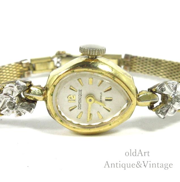 ビンテージ1940-60'sDOMINIQUEドミニク手巻き式レディース腕時計 