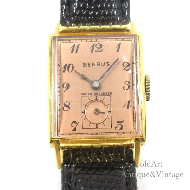 ステンレススチールケースサイズBENRUS ベンラス/1970s/スイス/アンティーク/メンズ腕時計/機械式