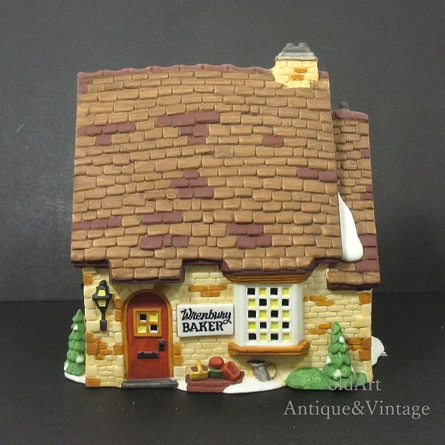 USA1995'sDepartment56『Wrenbury Baker Dickens  Village』陶器製ライトオブジェ照明置物【DeadStock】【N-20934】 -Antique ＆ Vintage shop oldArt  オールドアート