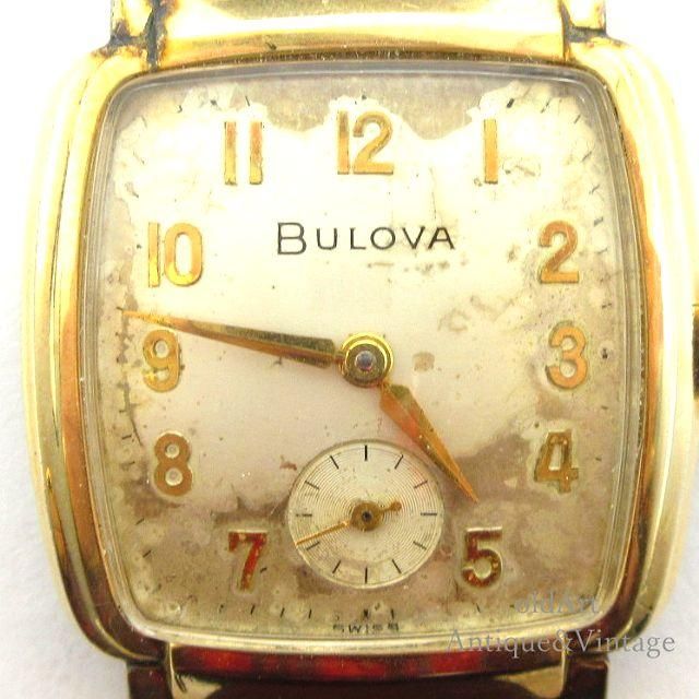 スイス製1950年代Bulovaブローバヴィンテージ手巻き式メンズウォッチ腕時計【N-21035】 -Antique u0026 Vintage shop  oldArt オールドアート