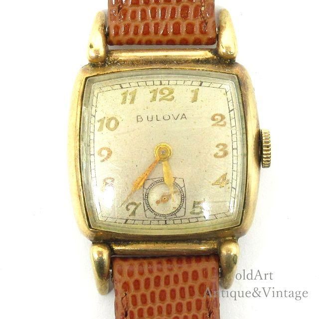 BULOVA◆手巻腕時計/アナログ/-/WHT/GLD//