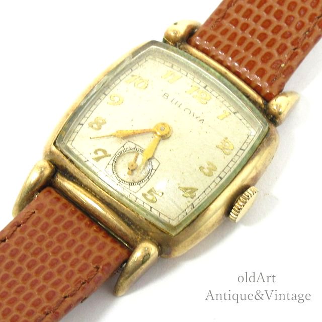 SIKアンティークウォッチ腕時計メンズ動作良好ブローバBulova手巻きCal.10BMアナログ1950s