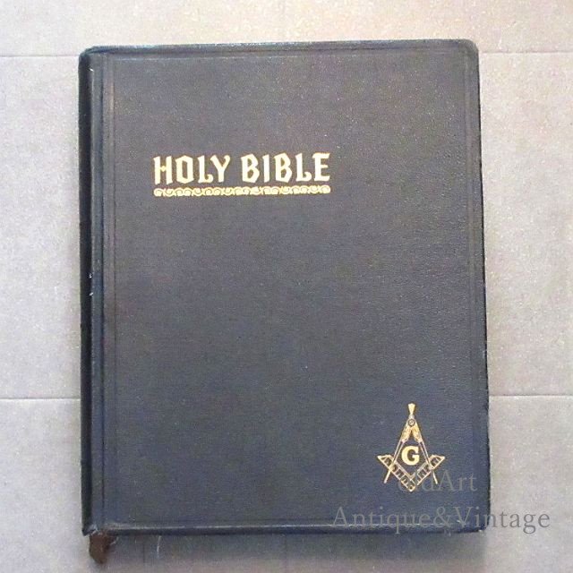 特大USAヴィンテージフリーメイソンオフィシャルHOLYBIBLE聖書バイブル古書本【N-21713】-Antique ＆ Vintage shop  oldArt オールドアート