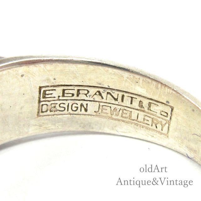 北欧フィンランド製1968年E.GRANIT&Co.モダンシルバー製リング指輪 ...