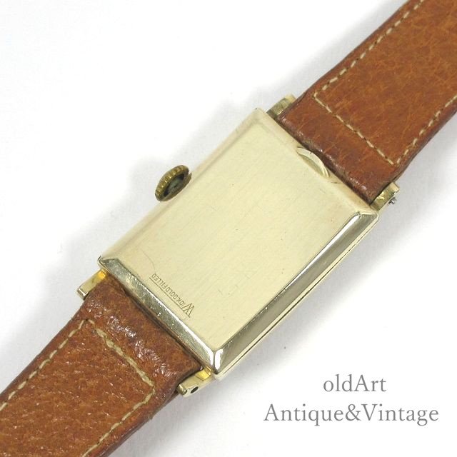 スイス製1950年代ヴィンテージWITTNAUERウィットナーレクタンギュラー10KGF金張り手巻き式メンズウォッチ腕時計【N-22027】-Antique  u0026 Vintage shop oldArt オールドアート