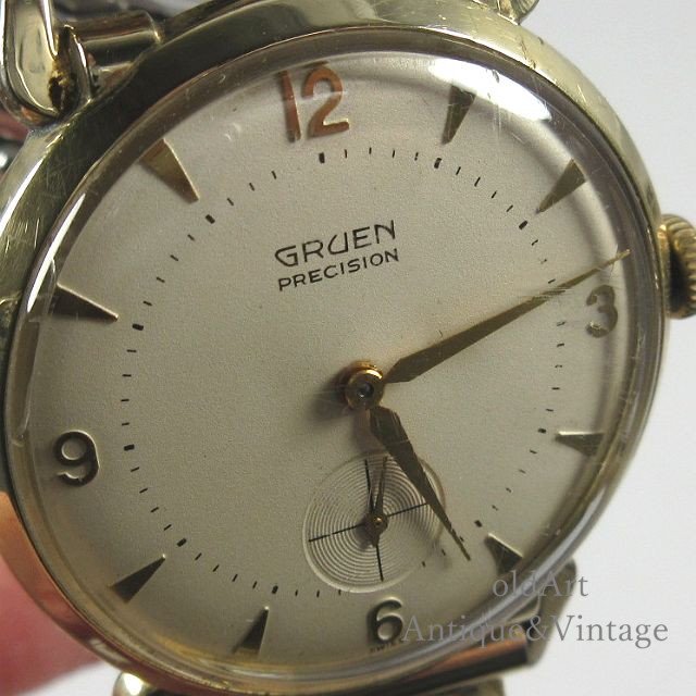 スイス製ヴィンテージ1960年代GRUENグリュエンPRECISION手巻き式メンズ