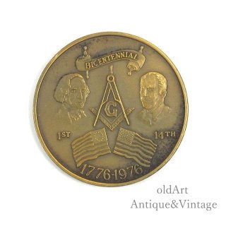 USA1976年フリーメイソンオフィシャルルイジアナ州グランドロッジ記念コインメダル【N-22055】@