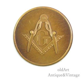 USA1983年ヴィンテージフリーメイソングランドロッジF&AM125周年記念コインメダル【N-22056】@