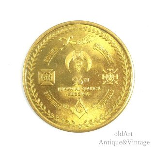 USA1970年ヴィンテージフリーメイソンオフィシャル96周年記念コインメダル【N-22061】@