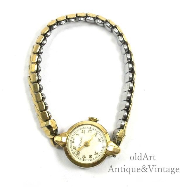USA製1940年代ヴィンテージブローバBulova手巻き式レディース腕時計ドレスウォッチアンティークウォッチ腕時計【N-22349】@-Antique  & Vintage shop oldArt オールドアート