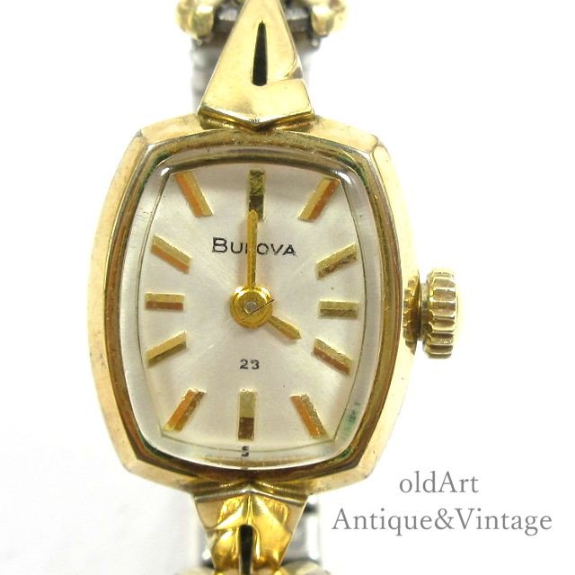 USA製1950年代ヴィンテージブローバBulova手巻き式レディース腕時計ドレスウォッチアンティークウォッチ腕時計【N-22351】@-Antique  & Vintage shop oldArt オールドアート