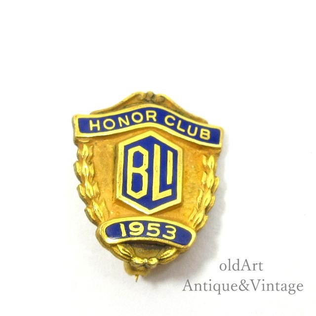 USA製1953年製ヴィンテージHONOR CLUBカレッジピンブローチ【N-22661