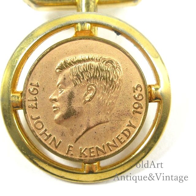 USA製ヴィンテージアメリカ大統領John・F.Kennedyゴールドコインカフス