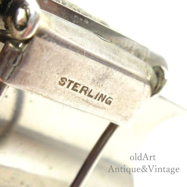 USA製1940年代MONETモネモダンSTERLINGシルバー製ヘアクリップ髪留め