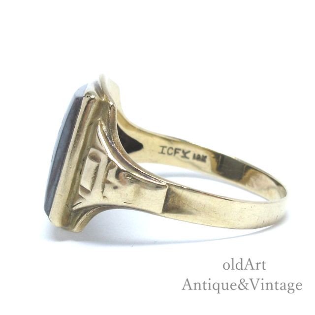 独特の素材 ゴールド 10K VARGAS ビンテージ 50s シルバー製 指輪 米国 