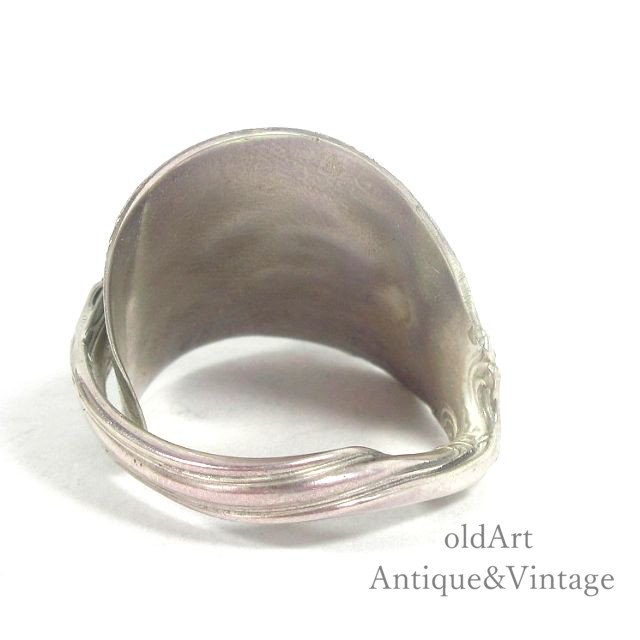 USA製アンティーク純銀スターリングシルバー製スプーンリング指輪 