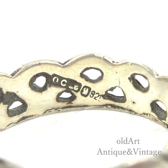 アイルランド製1995年伝統的な指輪Claddagh Ringクラダリング透かし