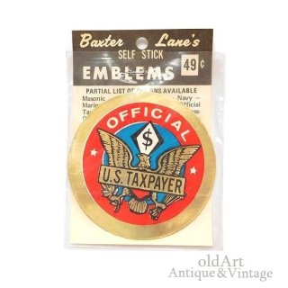 USA製Baxter社1960'sヴィンテージステッカーシール【OFFICIAL U.S.TAXPAYER】【DeadStock】【M-15727】
