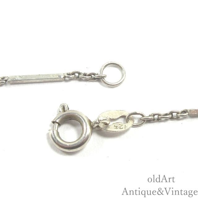 USAアメリカンヴィンテージスターリングシルバー製チェーンネックレス【0.8mm】【41cm】【N-24430】 -Antique u0026 Vintage  oldArt オールドアート