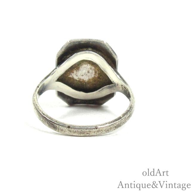 USA製1940-60年代ヴィンテージUofM  ARTSミシガン大学紋章スターリングシルバー製カレッジリング指輪【11.5号】【N-24829】-Antique & Vintage shop  oldArt