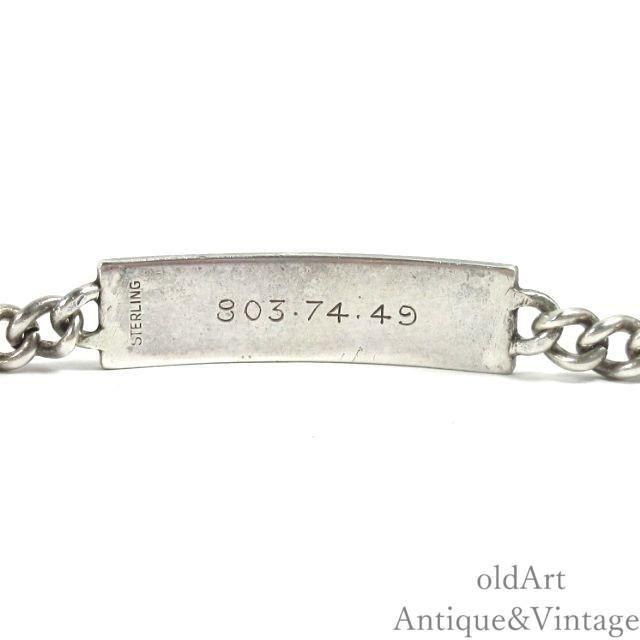 40s US NAVY 勿忘草 ブレスレット Coro社製 SILVER925 USA製1940年代ヴィンテージUSNR/United States Navy Reserve ID