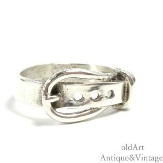 USAアメリカンヴィンテージバックルリング指輪【SILVER925】【17.5号】【N-27801】