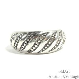 USA1980年代ヴィンテージツイストドームリング指輪【SILVER925】【11.5号】【N-27803】