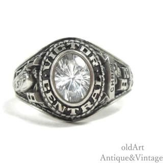 USA製1982年JOSTENS社ヴィンテージVictor Centralデビルカレッジリング指輪【18号】【N-27810】
