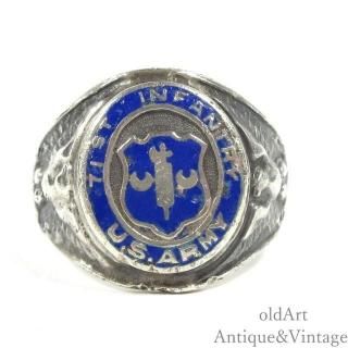 USAWW2.1940ǯGROUSE Co.US.ARMY/71st INFANTRY󥺥ߥ꥿꡼󥰻 SILVER925ۡ21.5ۡN-27834 