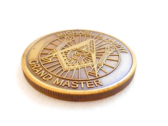 2002年フリーメイソンメンバーテキサス州グランドマスター記念コイン 