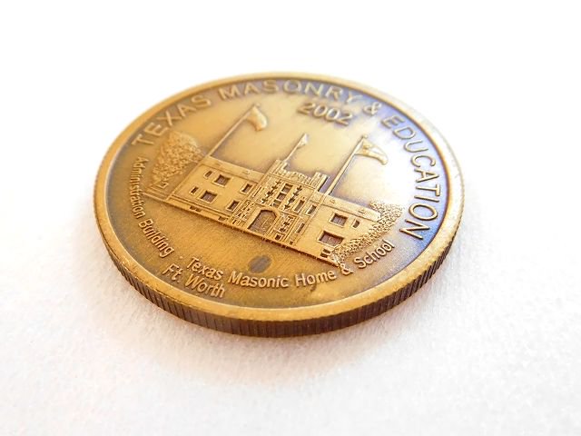 2002年フリーメイソンメンバーテキサス州グランドマスター記念コイン 