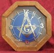ビンテージフリーメイソン木製掛け時計