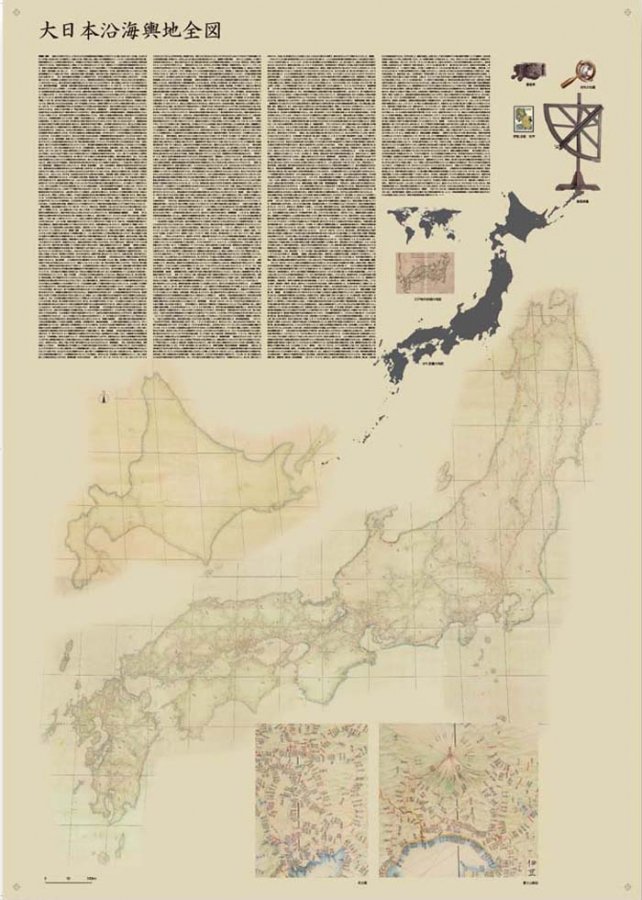 proceedx 学習ポスター0143大日本沿海輿地全図（伊能図）送料無料 勉強 
