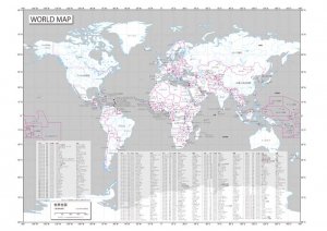 proceedx 学習ポスター0260世界地図（学習用白地図）送料無料 